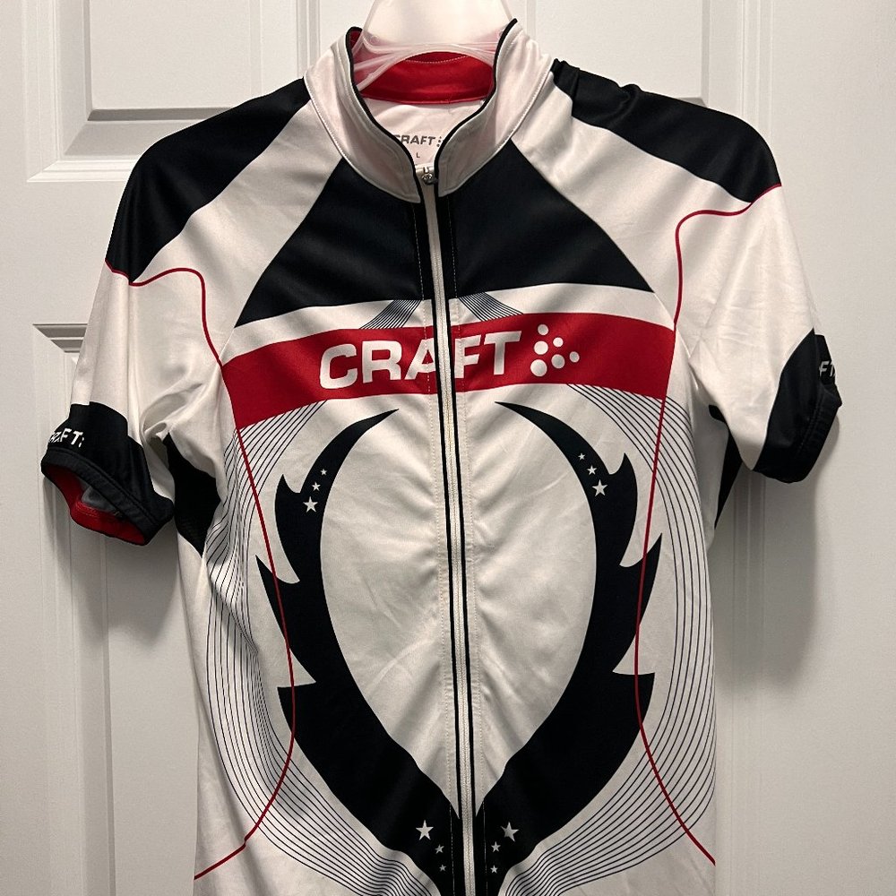 Craft large performance tour jersey white, black and red
